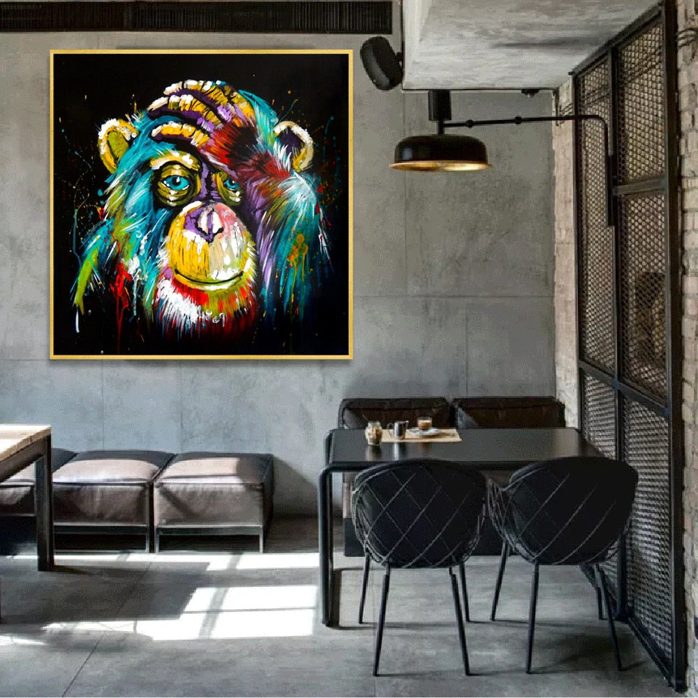 Thinking Monkey Wall Art Canvas Print