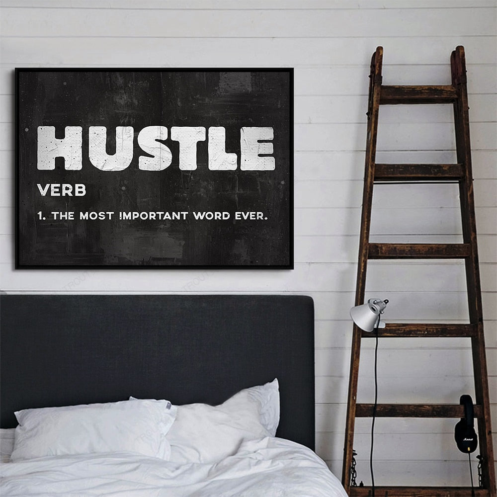 Hustle Inspirational Print