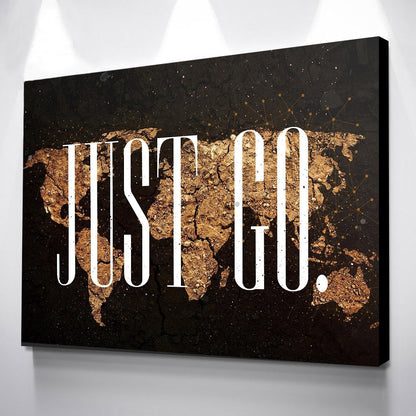 Gold World Canvas print