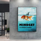 Mindset Is Everything Motivational Shark Fish Canvas