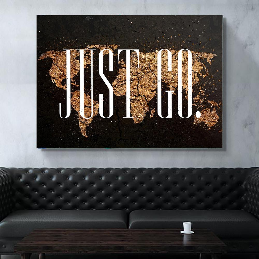 Gold World Canvas print