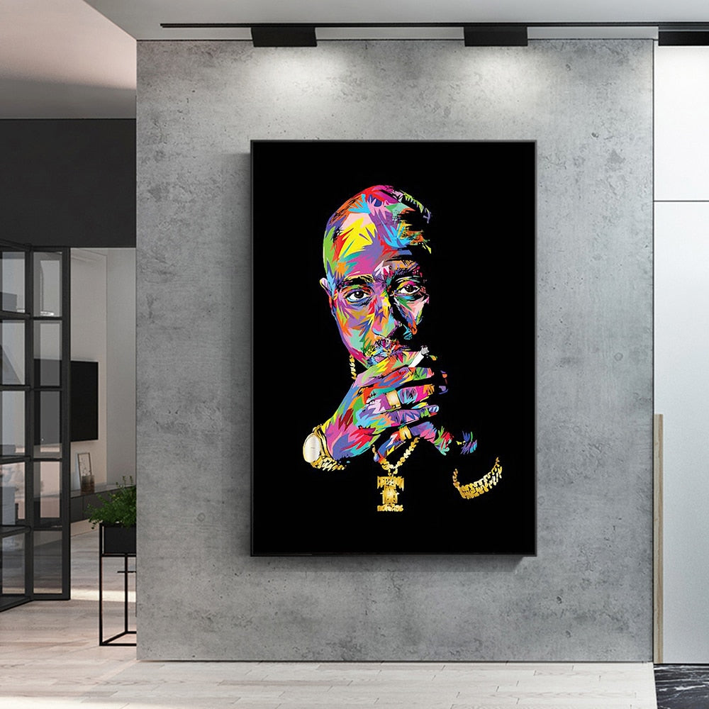 Graffiti Tupac canvas