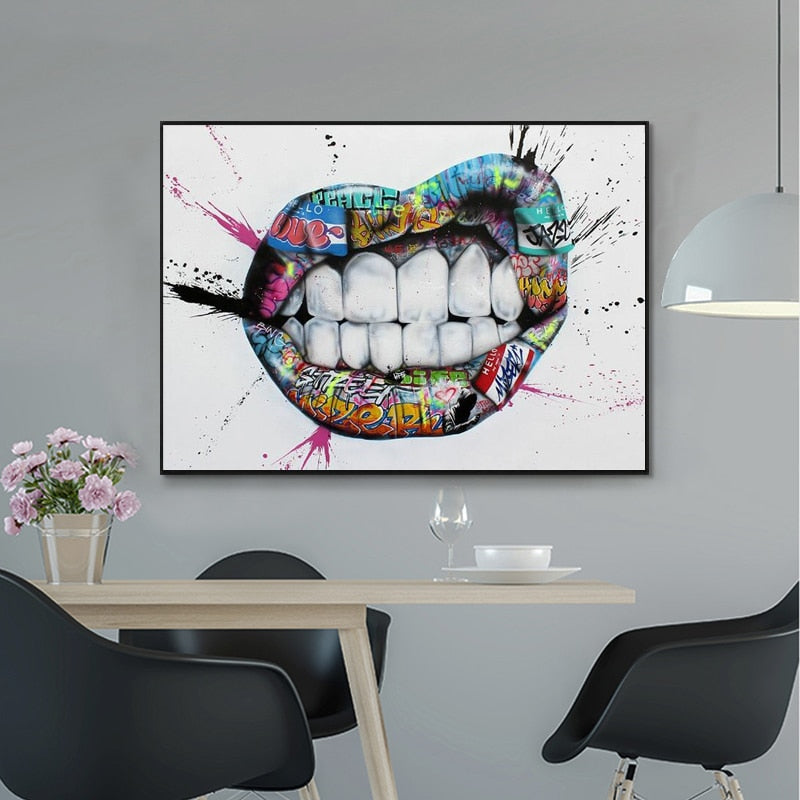 Teeth Graffiti Art