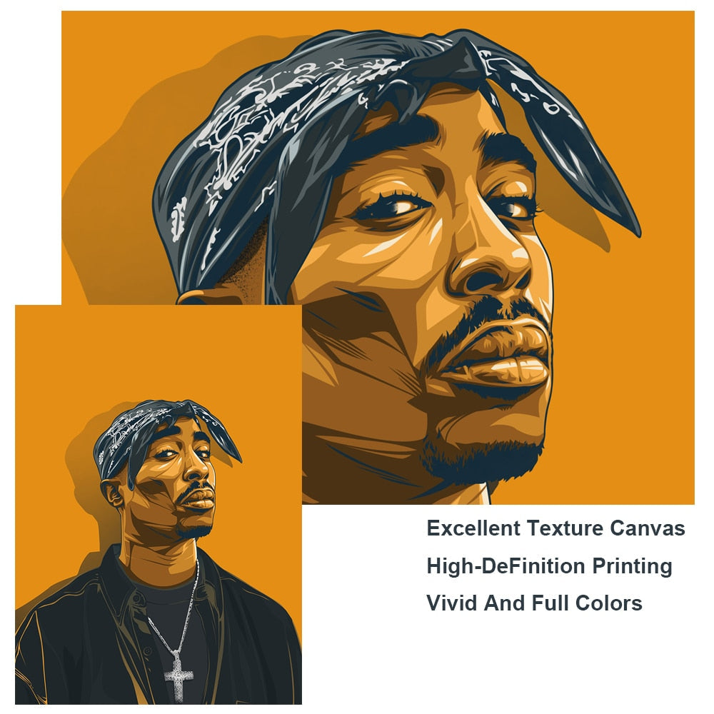 Tupac Portrait Canvas