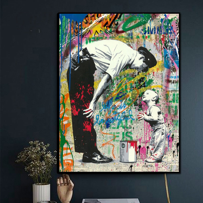 Police Street graffiti print