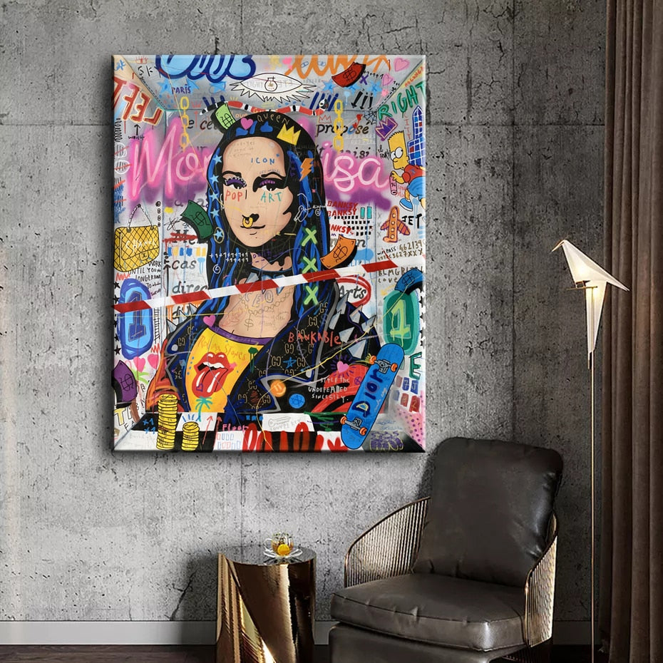 Mona Lisa Pop Street Art