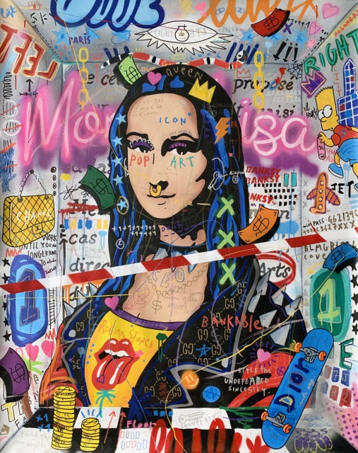 Mona Lisa Pop Street Art