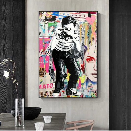 Banksy Street Art Boy