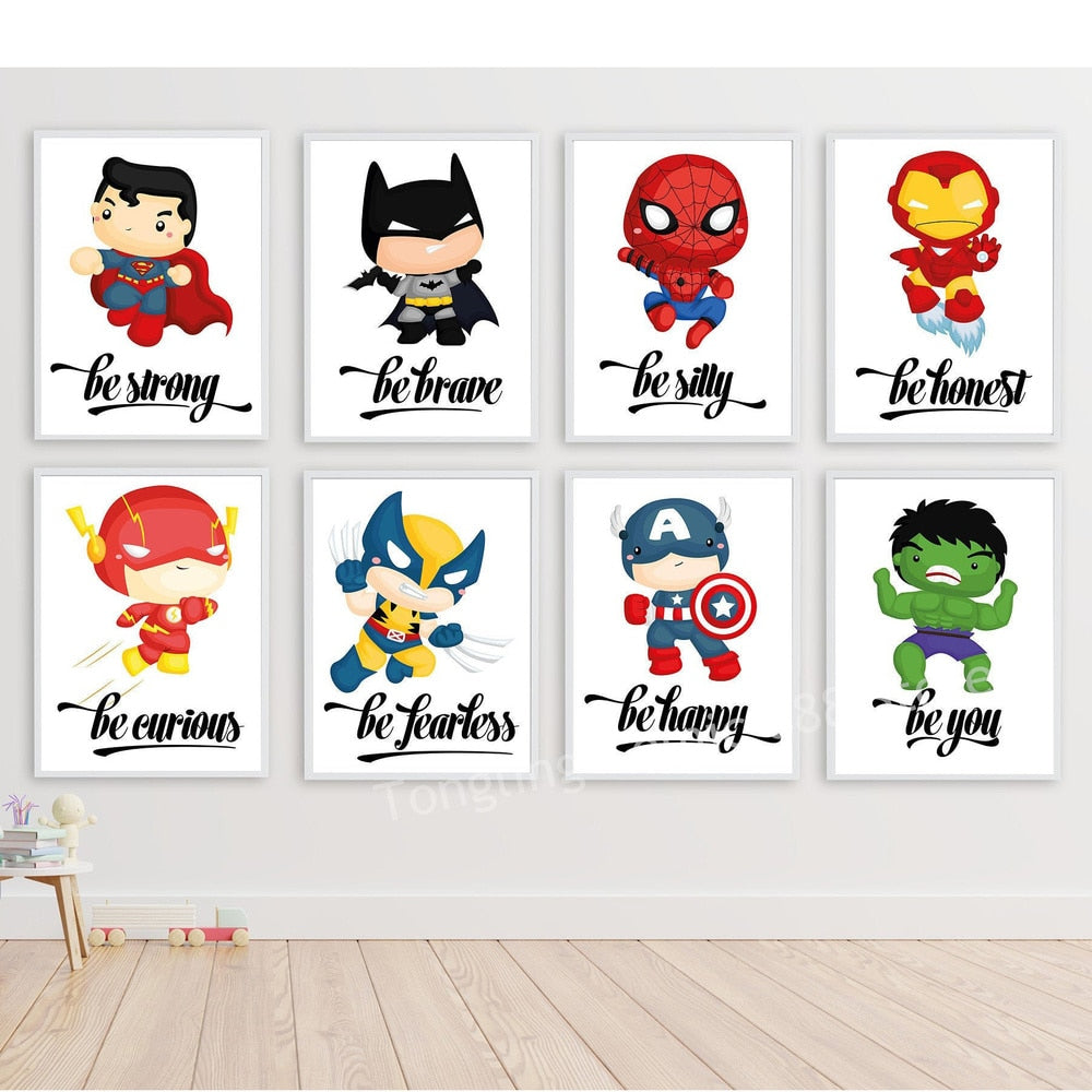 Kids room Characters wall art